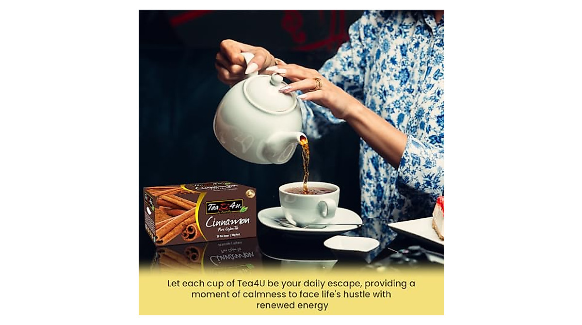 Tea4U Flavored Black Ceylon Tea Bags - Packed with Flavor