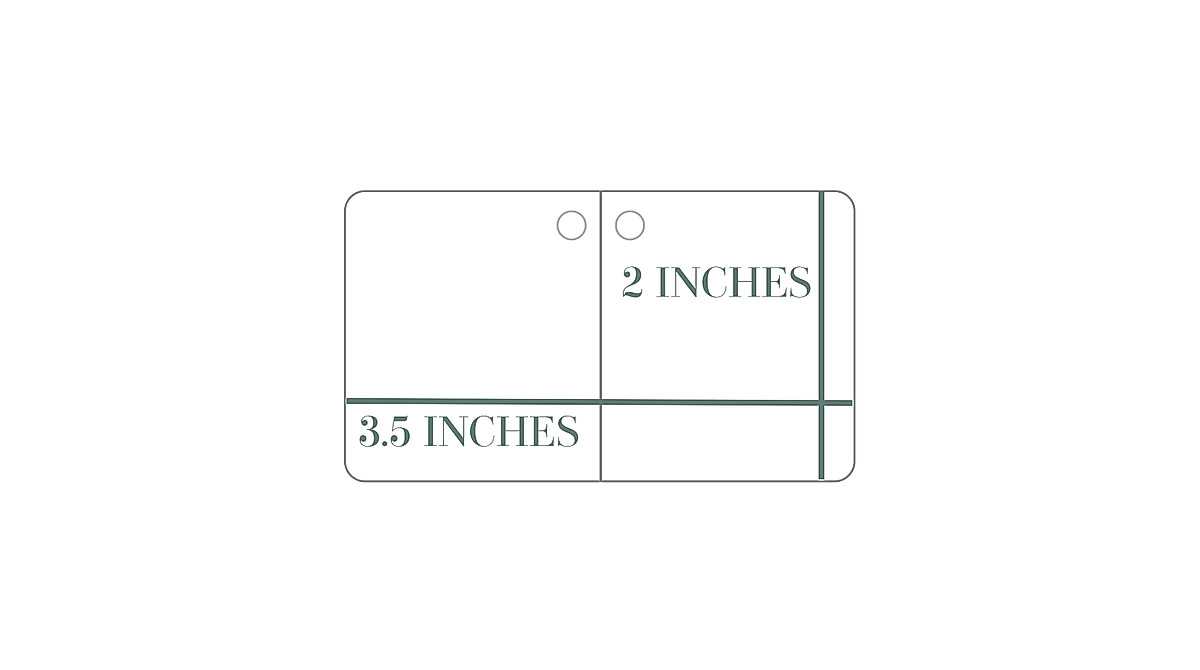 Printable White Cardstock Hang Tags - Customizable 3.5x2 Inches