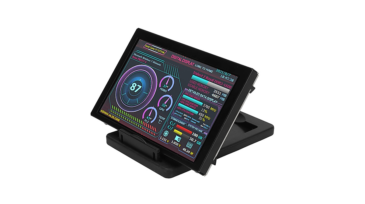 5in PC Temperature & Data Monitor - USB Display for CPU/GPU
