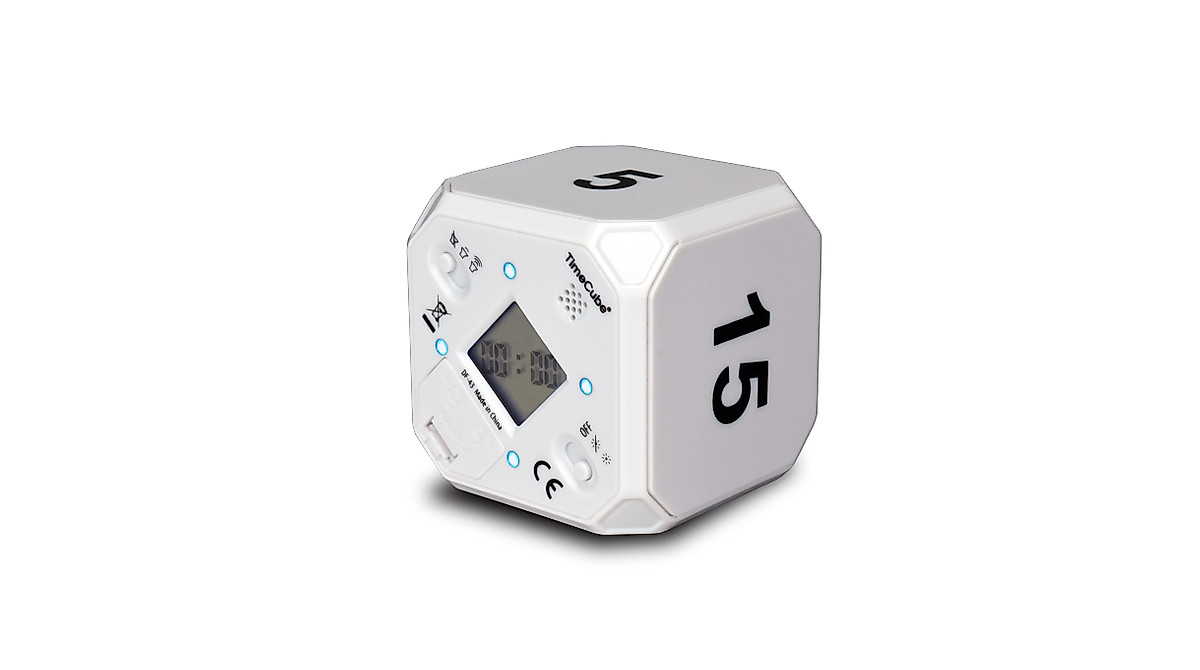 TimeCube Plus - Preset Timer with 4 LED Alarm for Focus & Productivity