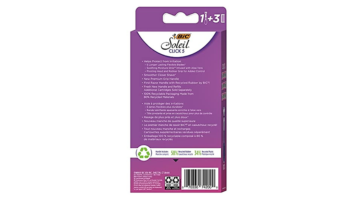 BIC Click 5 Soleil Women's Disposable Razors | Smooth Shave
