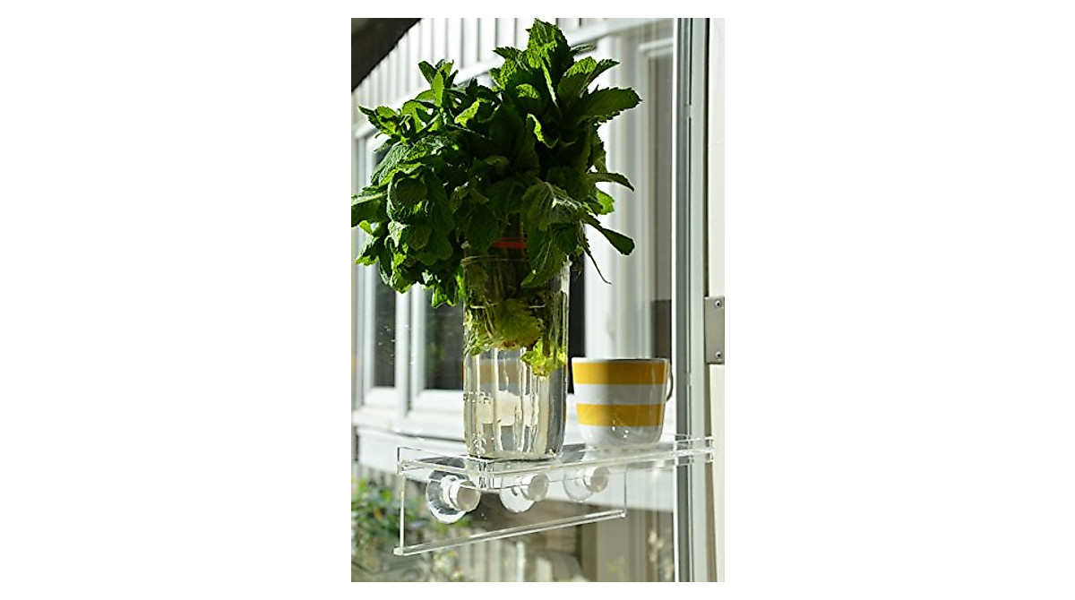 LaBrinx Medium Suction Cup Shelf for Plants & More