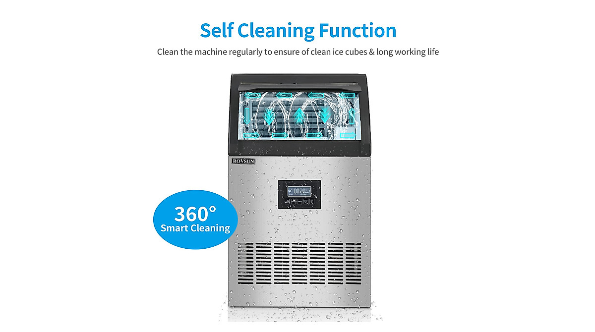 ROVSUN Commercial Ice Maker 200LBS/24H with Water Filter