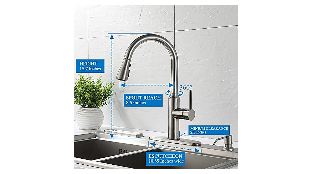 Modern Arofa Kitchen Faucet with Pull Down Sprayer