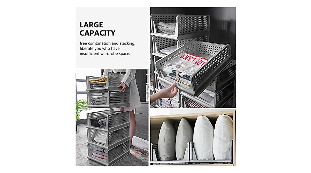 8 Pcs Stackable Storage Drawers - Organize Your Space