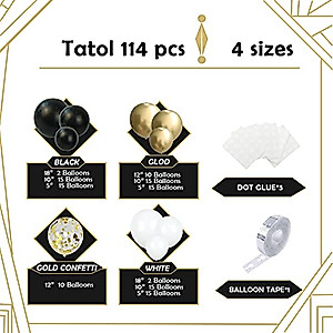 111PCS Black Gold And Silver Balloon Garland Arch France