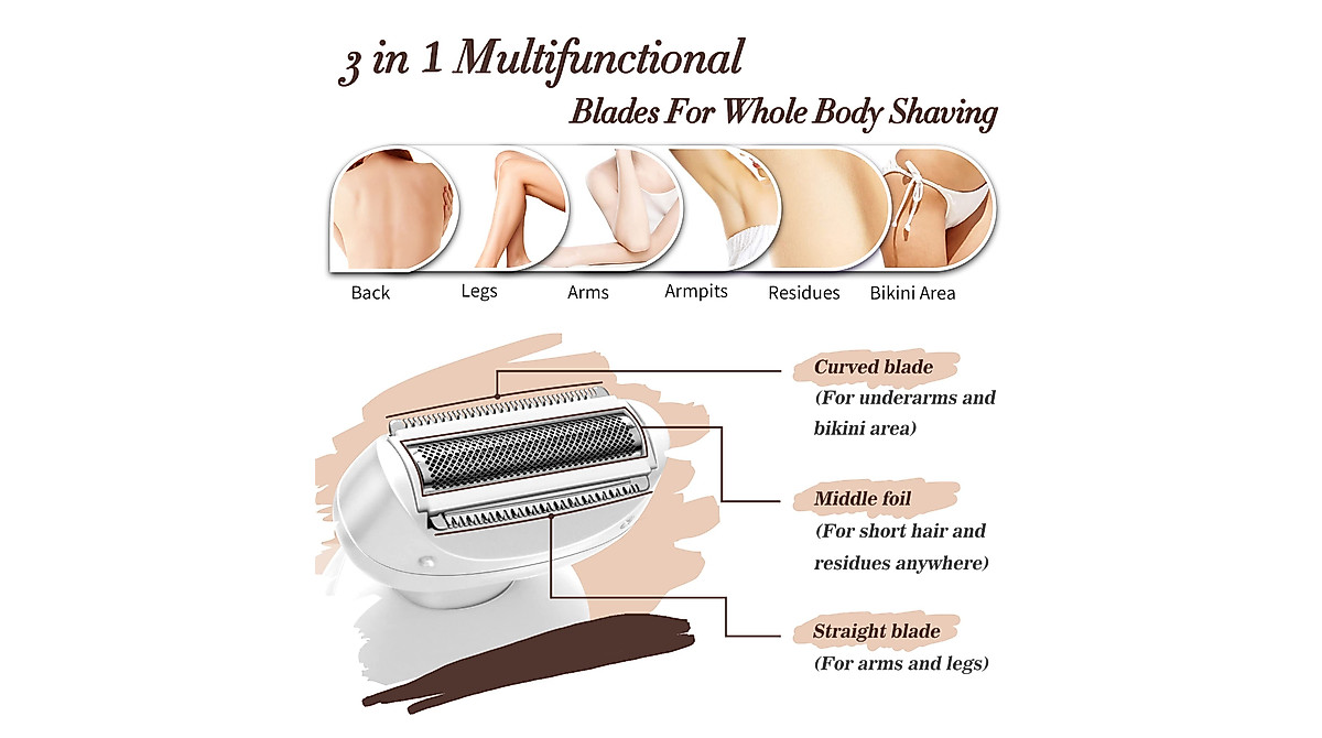 Kroven Women's Electric Shaver - Smooth, Easy Hair Removal