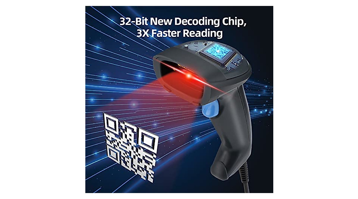 OBZ 2D Barcode Scanner - High Accuracy USB Handheld Scanner