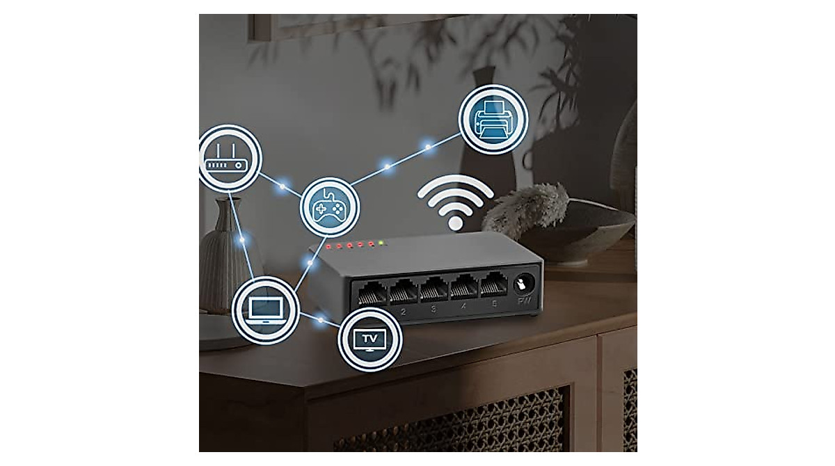 TEROW 5-Port Gigabit Unmanaged Ethernet Switch