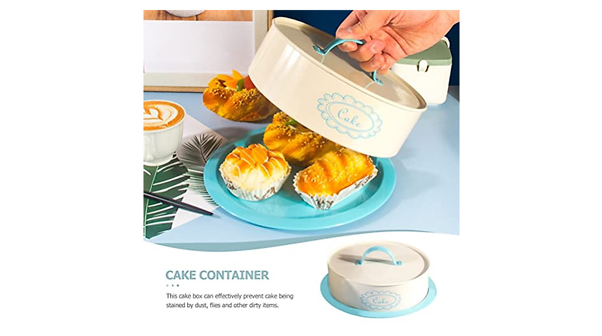Vintage Metal Cake Carrier for Creative Cake Storage