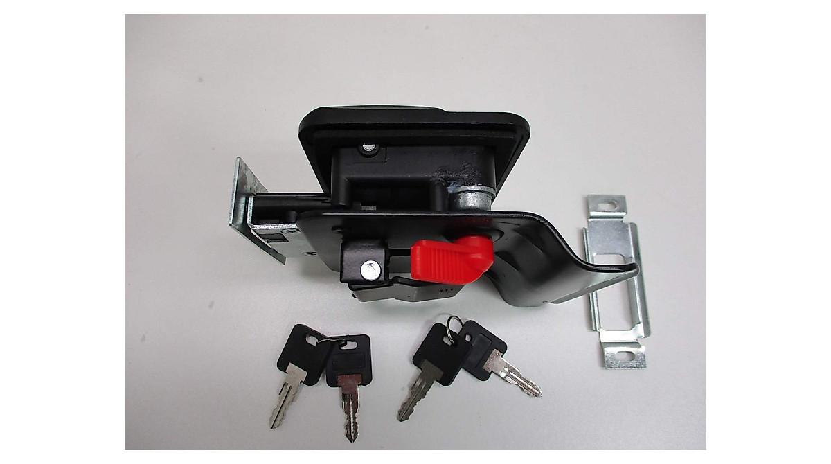 Secure Your RV with Black Entry Door Handle Latch