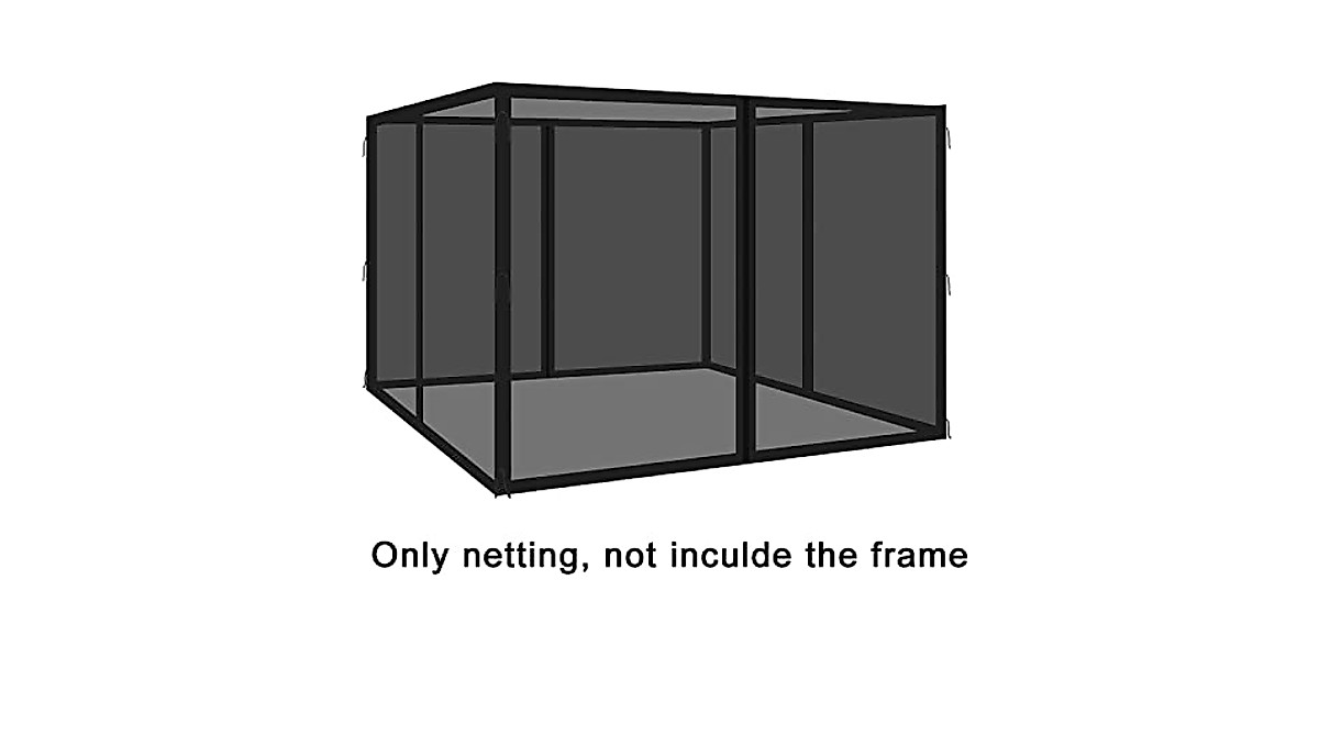 SunCula 10'x10' Gazebo Mosquito Netting with Zipper - Bug-Free Outdoor ...