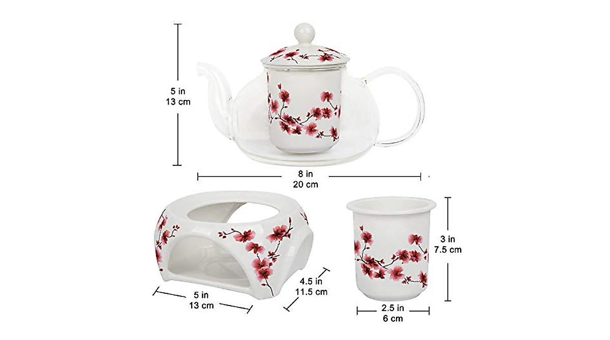 Teabloom Cherry Blossom Teapot Set | Floral Gift & Blooming Tea