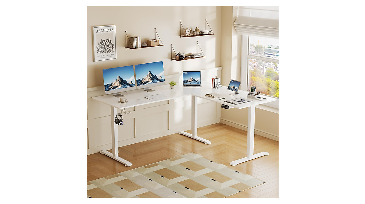 Shahoo L-Shaped Electric Height Adjustable Desk