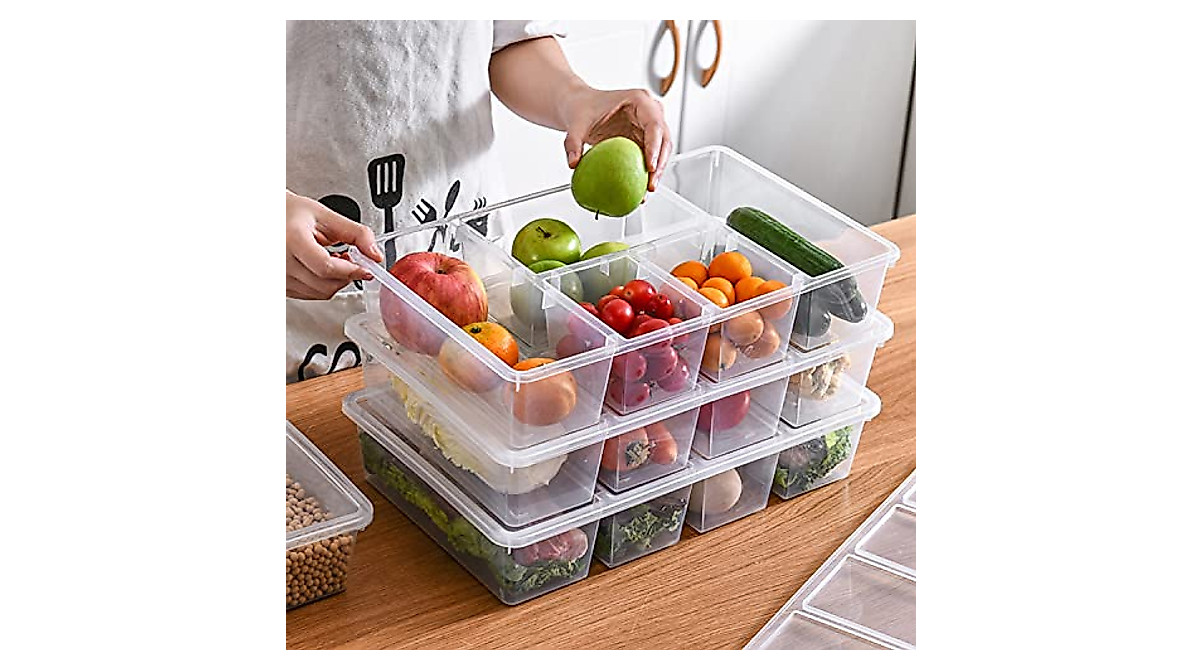 Taiuloo 2-Pack Food Storage Containers with Lids for Fresh Fruits ...