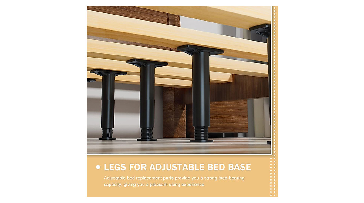 Luxshiny Adjustable Bed Support Legs | Strong, Durable, No Damage