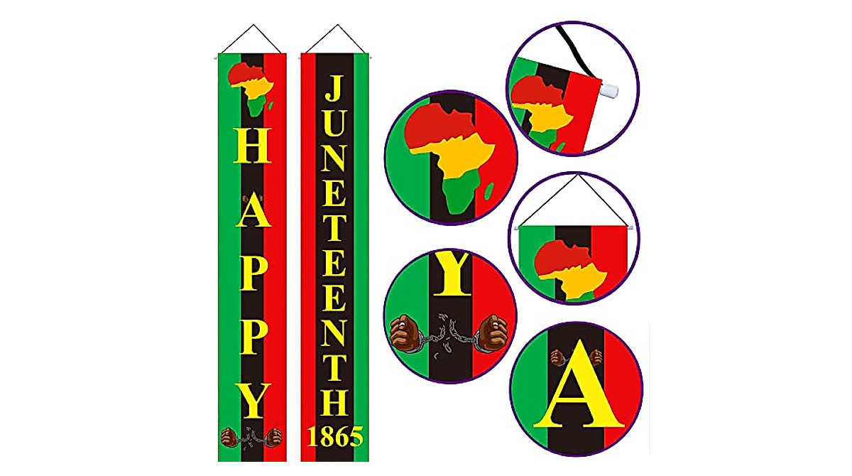 Juneteenth Porch Banner - Celebrate Freedom with Vibrant Decor
