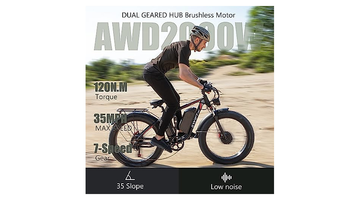 SWIFT PRO Electric Bike - 2000W Power & 35MPH Speed