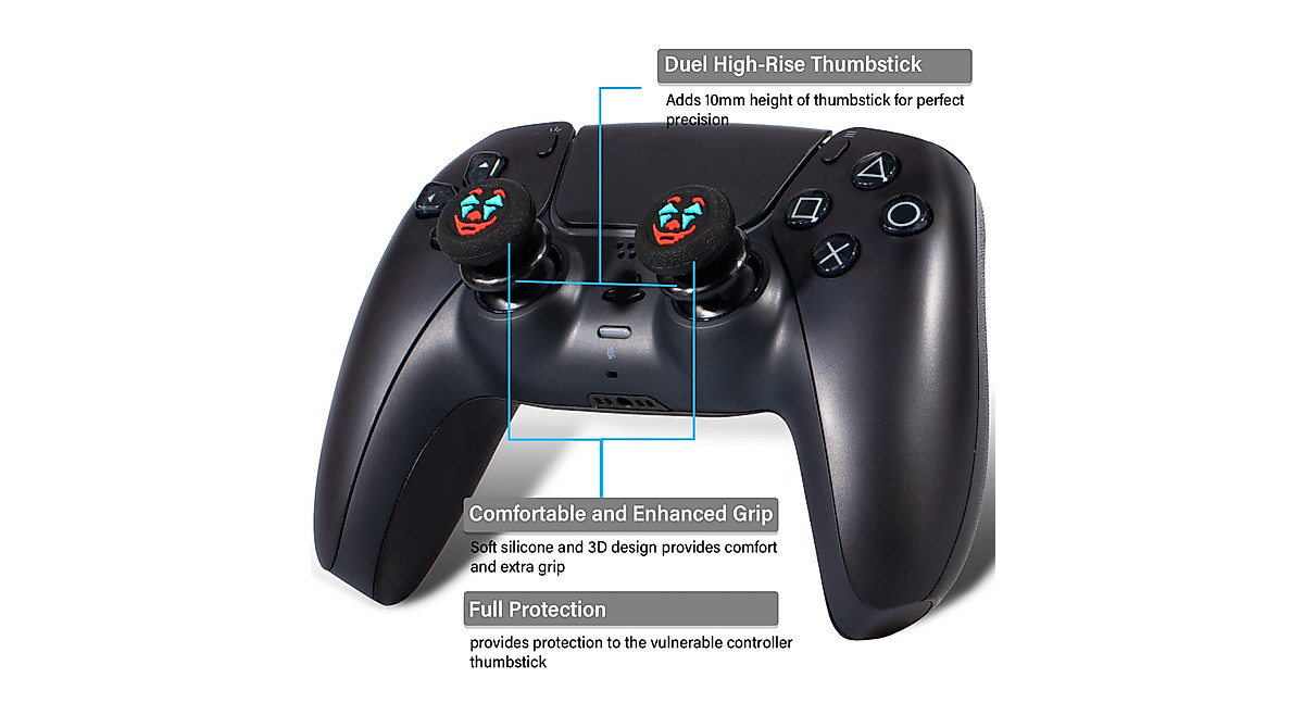 Playrealm FPS Thumbstick Extender & Grip for PS5 & PS4 Controller