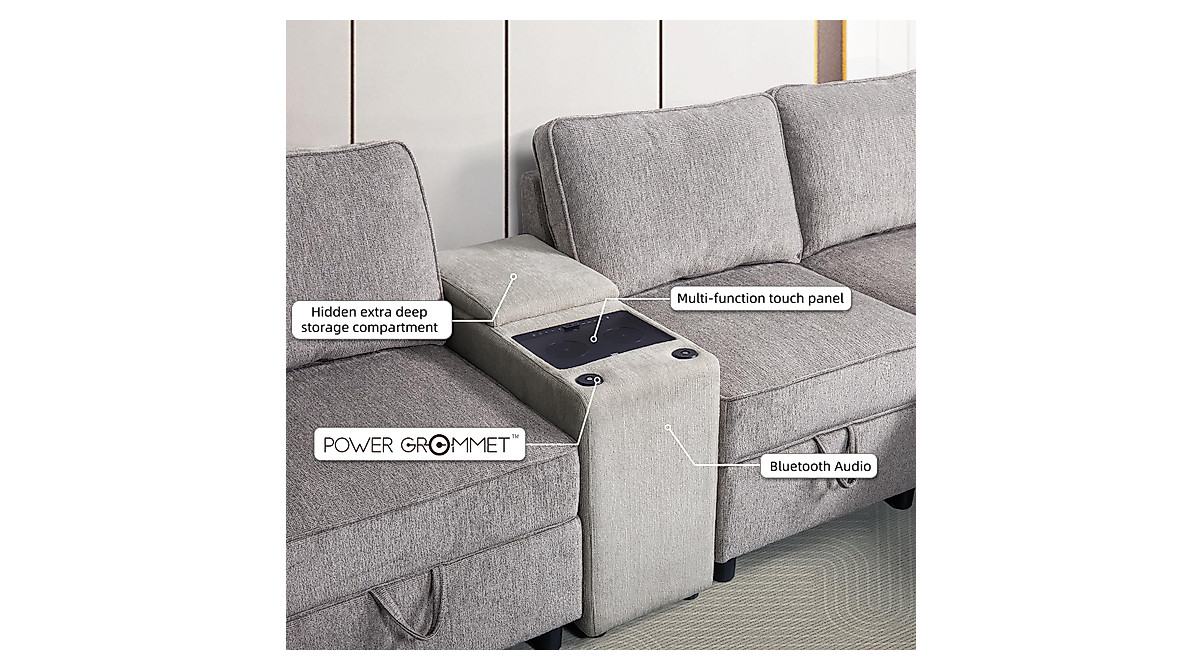 beyond SMART End Table with Audio & Wireless Charging