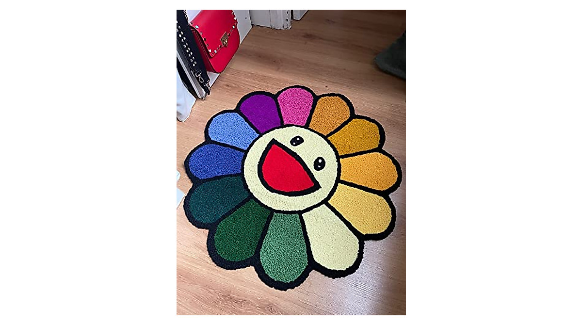 Lotus Atelier 30-Inch Sunflower Rug | Maximalist, Hypebeast Home Decor