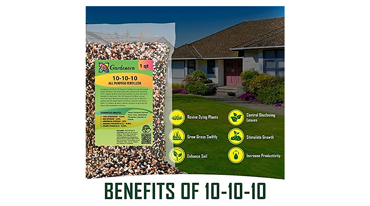 All Purpose 10-10-10 Fertilizer – For Vegetable Garden, Fruit, Lawn & More – Various Sizes