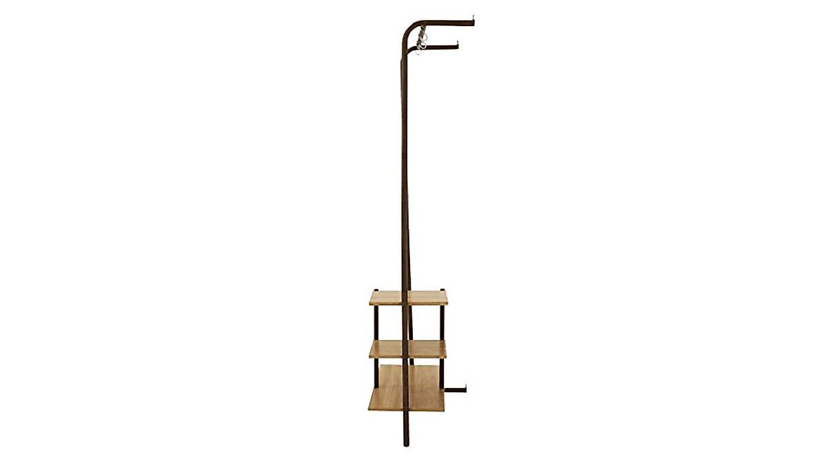 Sunnydaze Wall-Mounted Garment Rack & Shelves - 67-Inch