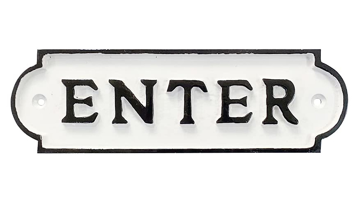 Ziolte Cast Iron Gate Sign Plates - Vintage Style