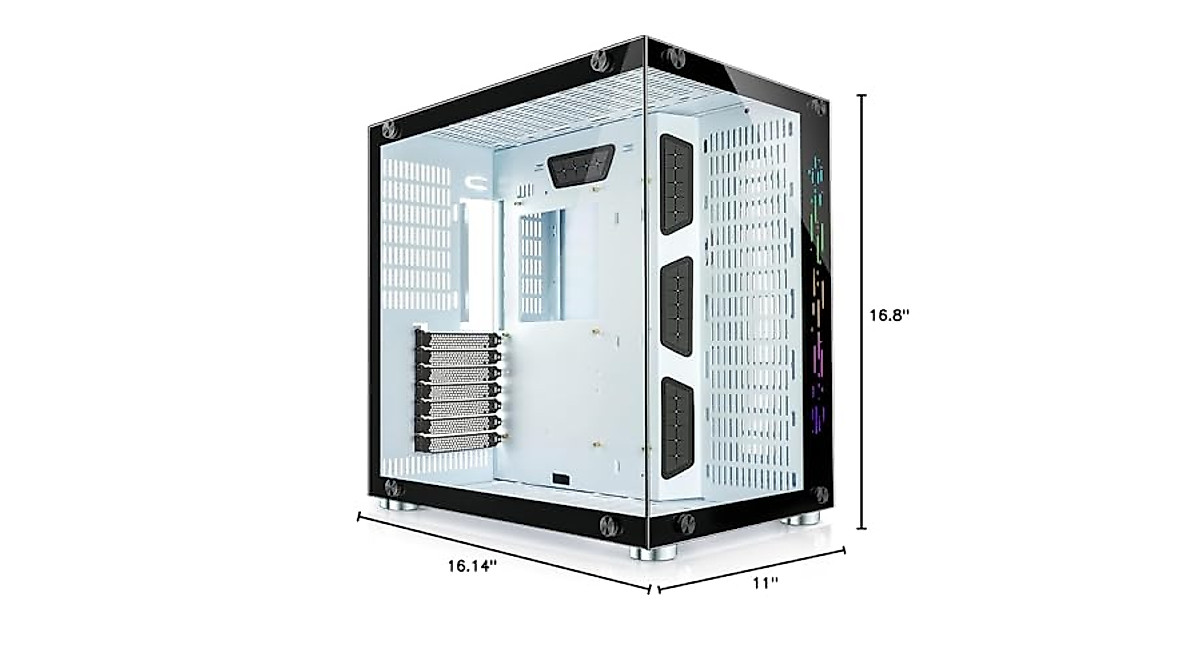 GIM ATX Gaming PC Case with RGB Front Panel - White Mid Tower