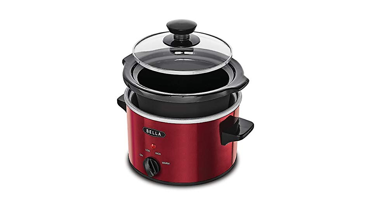 Bella 1.5 Quart Slow Cooker in Red - Perfect for Small Meals