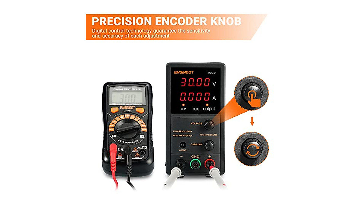 ENGINDOT 30V 5A Adjustable DC Power Supply - High Precision & Safety
