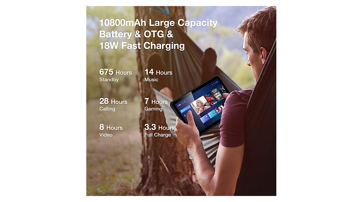 DOOGEE R10 Rugged Tablet - 10.36” 2.4K Display, Durable