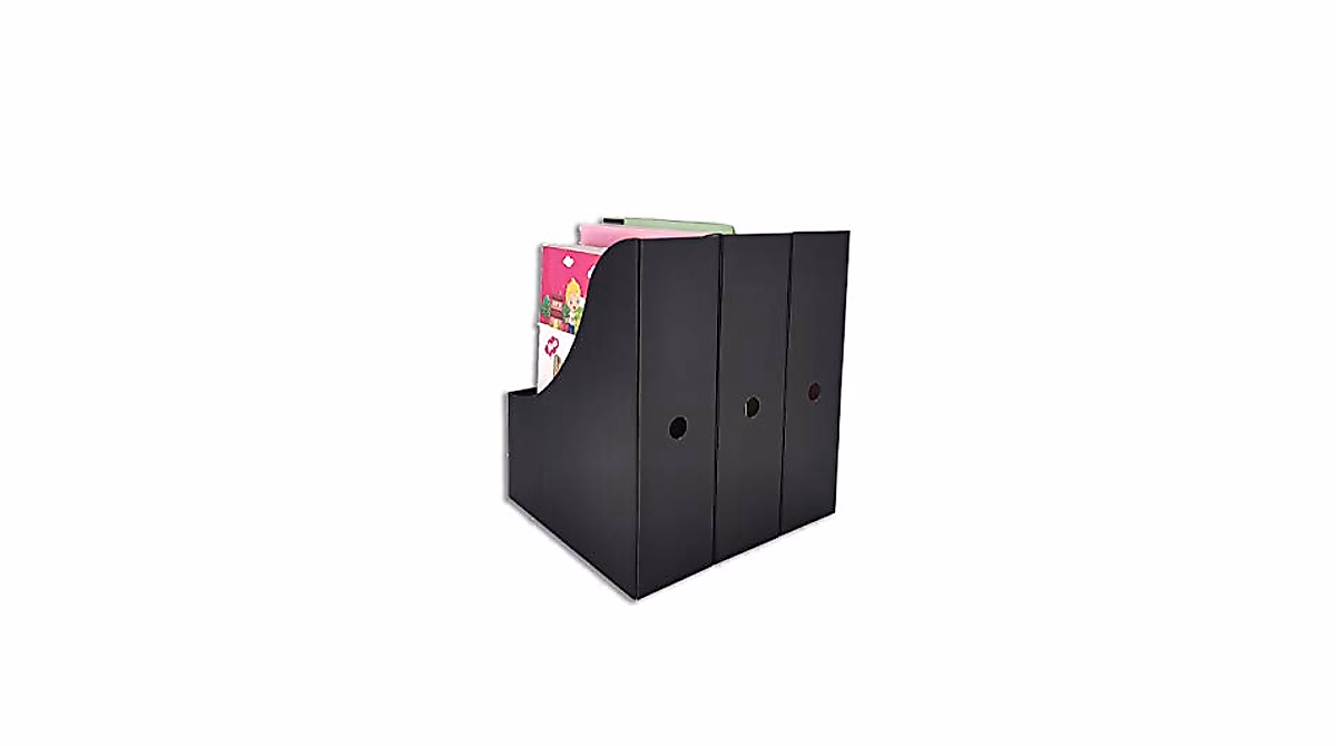 HUAPRINT Black Magazine File Holder - 12 Pack Organizer