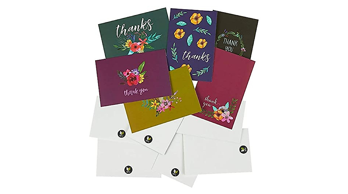 48 Pack Floral Thank You Cards - Perfect for Any Occasion