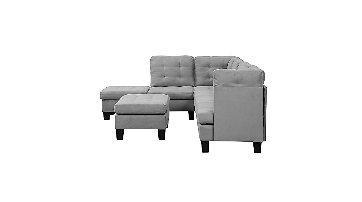 Divano Roma Modern L Shaped Sofa – Luxury Micro Suede