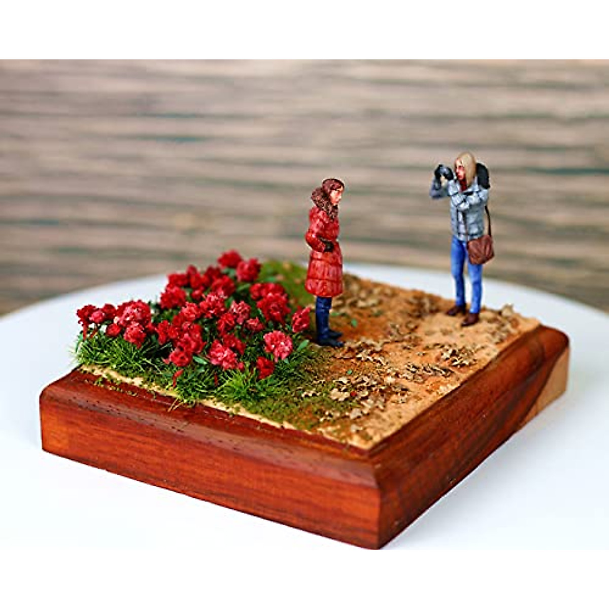 104 Pcs Miniature Flower Clusters - DIY Model Grass Tufts For Railroad Layouts