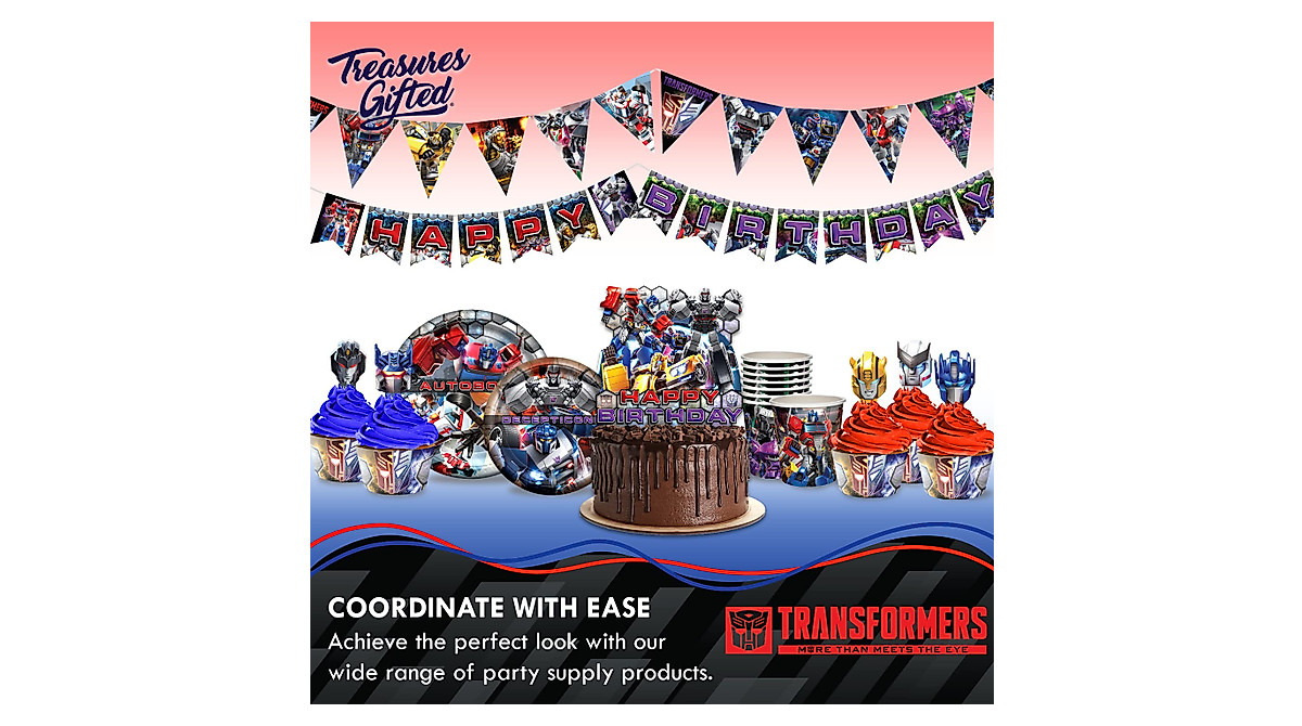 Transformers Backdrop for Parties | 4.25ft x 6ft Transformers Decorations
