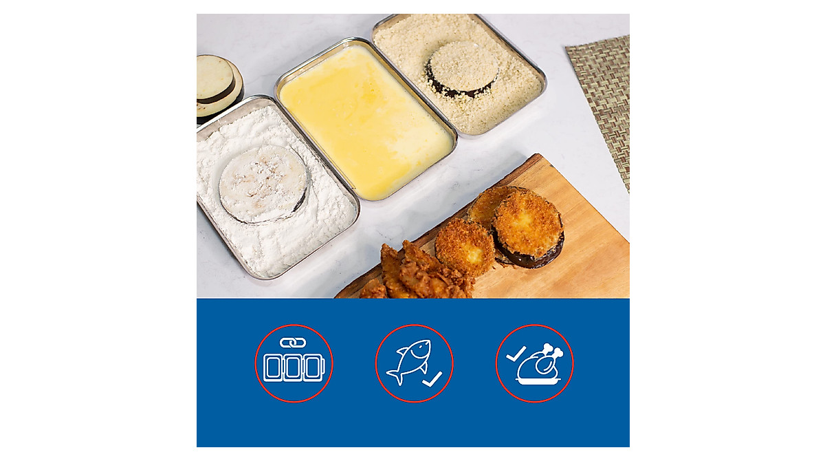 Küchenprofi Stainless Steel Breading Set - No Mess, Professional Quality
