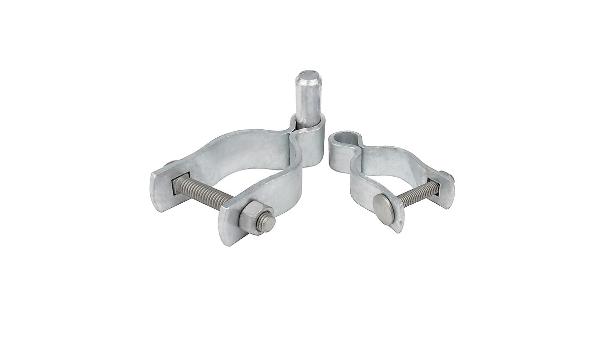 Durable GBGS Chain Link Fence Gate Post Hinges - 220lb Load
