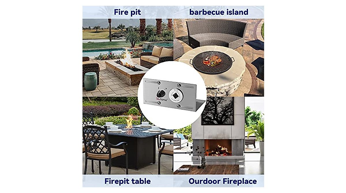 Skyflame Stainless Steel Gas Burner Ignition Kit - Push Button Spark