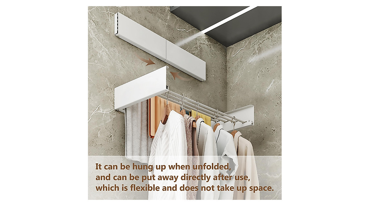BOQORAD Wall Mounted Drying Rack - Durable & Space-Saving