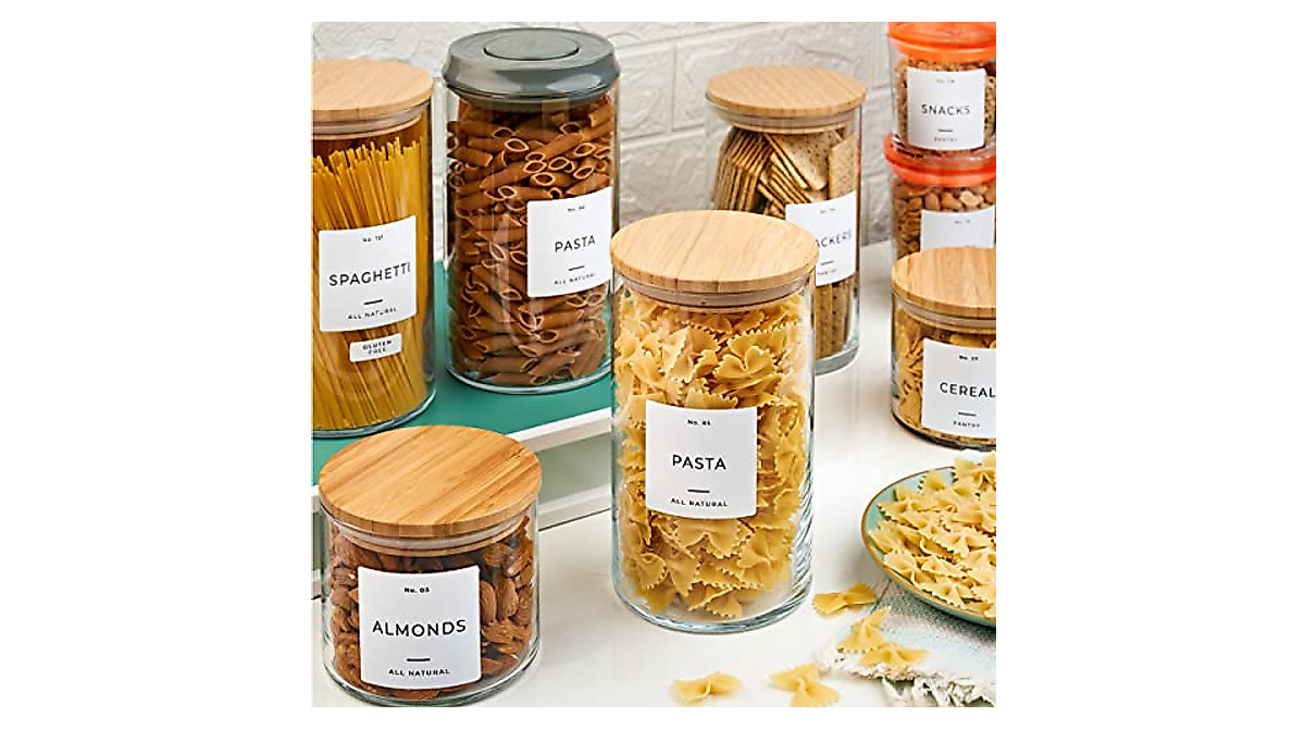 Kitchen Pantry Labels Set - Waterproof & Customizable Labels