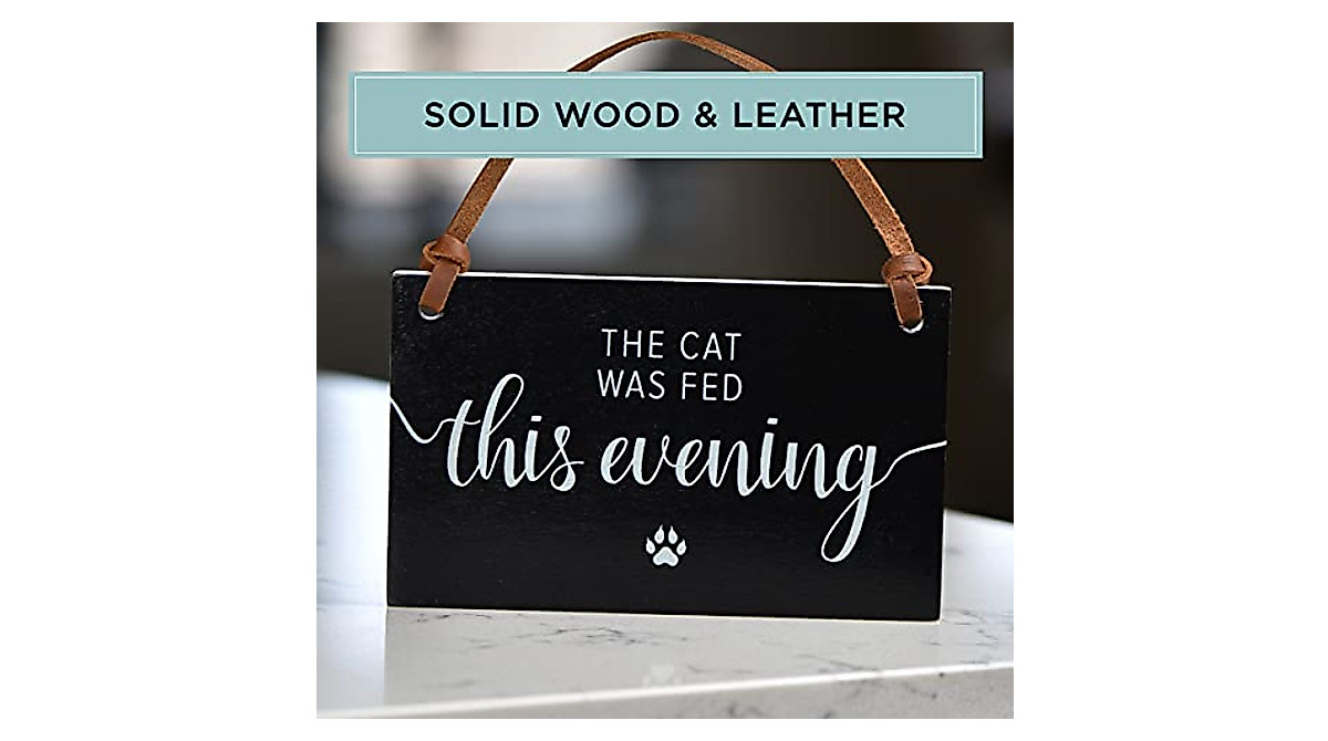 PYROH Cat Feed Reminder Sign - Stylish & Easy to Use