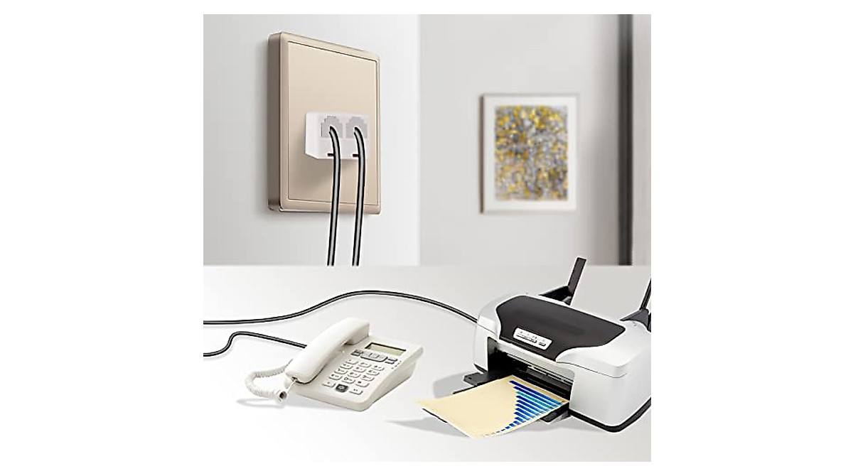 Uvital RJ11 Phone Line Splitter - Expand Dual Lines Effortlessly