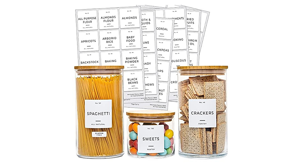 Kitchen Pantry Labels Set - Waterproof & Customizable Labels