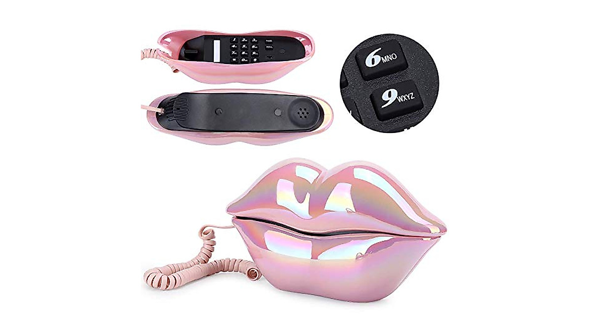 Funny Lip Shape Landline Phone for Stylish Homes
