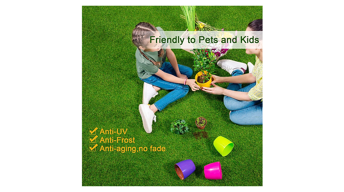 Weidear 4x6 ft Artificial Turf Grass for Pets & Gardens