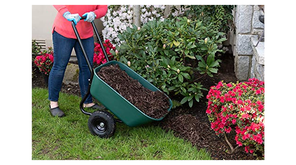 Garden Star Dual-Wheel Wheelbarrow - Easy to Maneuver & Durable