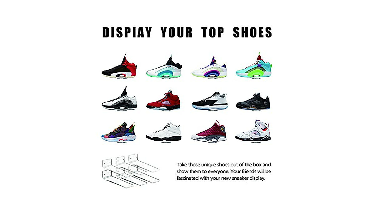 SIPRDE Floating Shoe Shelves Set of 6 for Wall Display of Sneakers