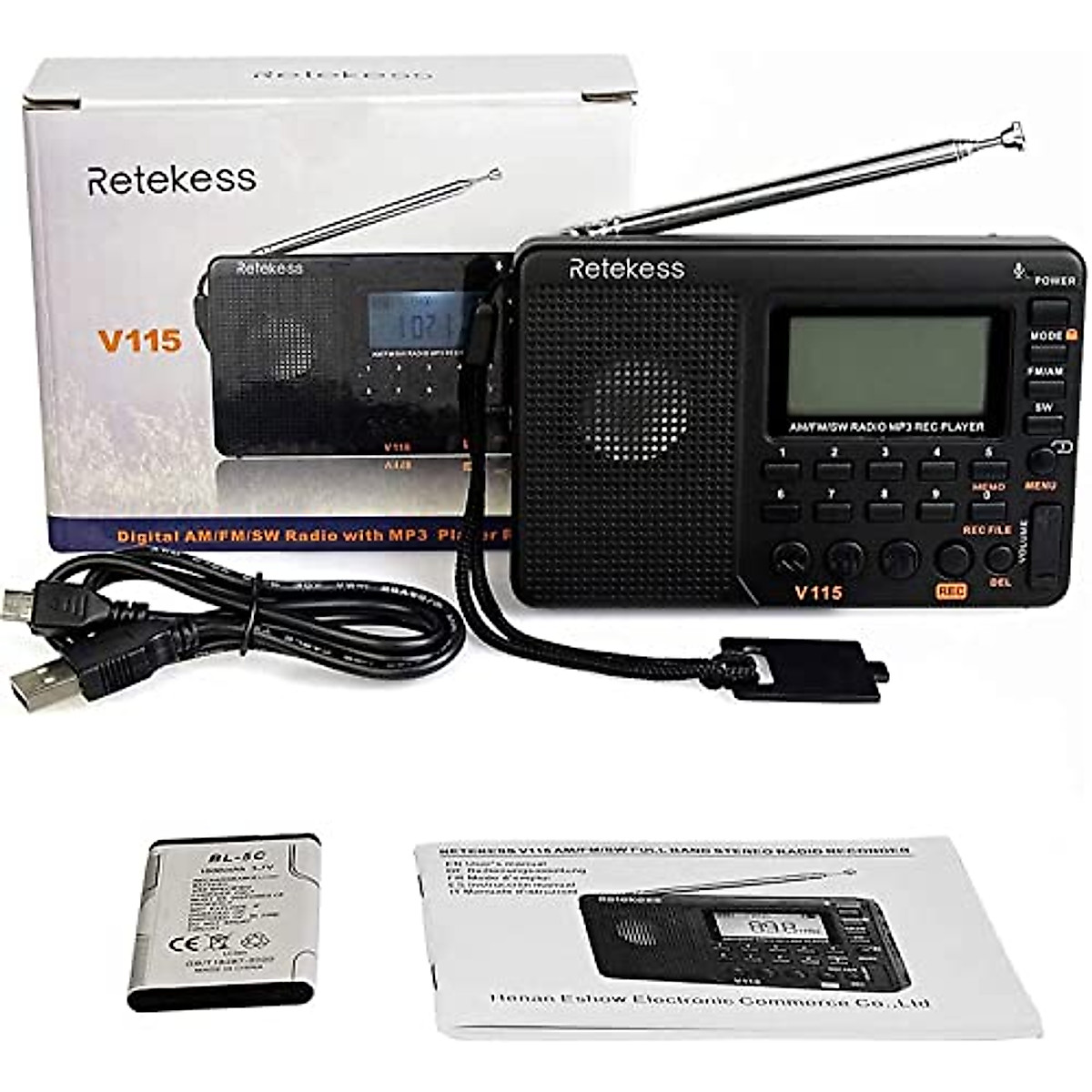 Retekess V115 Digital Radio AM FM, Portable Shortwave Radios ...